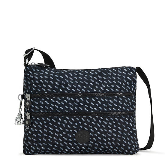 Bolsos Cruzados Kipling Alvar Printed Negros Blancos | MX 1070ZU